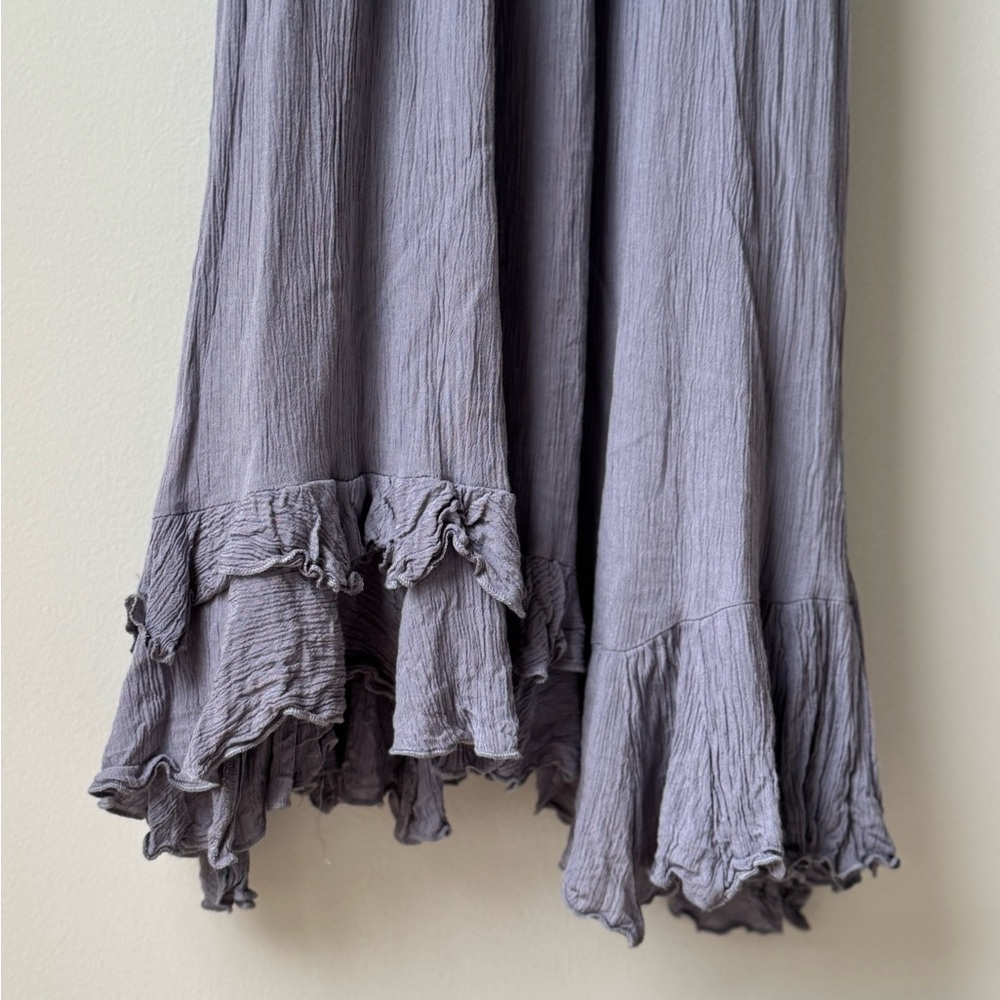 Free People Adella Maxi Dress Size Small  Lace Maxi Dress in Dark Gray Boho Chic - Picture 6 of 15